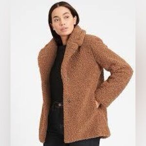 Banana Republic Cozy Brown Teddy Coat